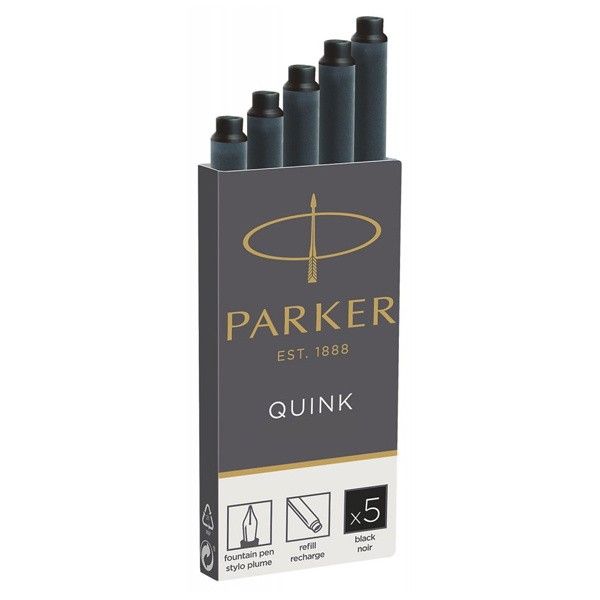 Картриджи Quink для перьевых ручек Parker Черные 11 410BK