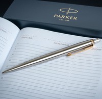 Шариковая ручка Parker JOTTER 17 SS GT BP Тризуб прозрачный 16032_T010b