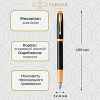 Перьевая ручка Parker IM 17 Premium Black GT F 24 011