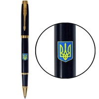 Фото Ручка-роллер Parker IM 17 UKRAINE Black GT RB Герб Украины сине-желтый 22022_T0076u