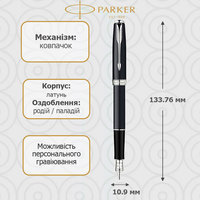 Перьевая ручка Parker Sonnet Matte Black CT 84 412C