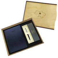 Подарочный набор: Коробка + Шариковая ручка Parker JOTTER 17 CT BP 15 632 + Блокнот Brunnen 2024 Синий 73-795 70 304